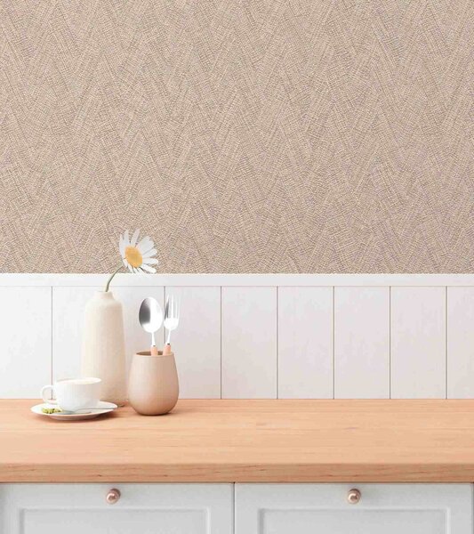 A.S. Création | Vliesová tapeta na stenu Hygge 3 79092-1 | 0,53 x 10,05 m | béžová, bronzová, krémová
