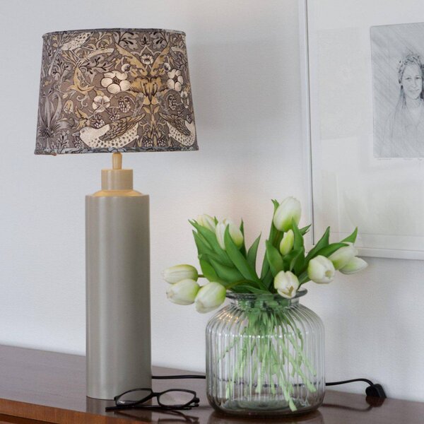 PR Home Stolová lampa Solo, béžová, výška 58 cm, kov, Krémová / jantárovo žltá, Obývacia izba / jedáleň, kov, Stojacie svietidlo