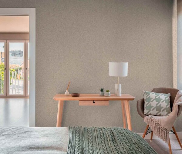 A.S. Création | Vliesová tapeta na stenu Hygge 3 79092-1 | 0,53 x 10,05 m | béžová, bronzová, krémová