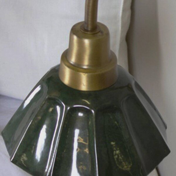 PR Home Nástenné svetlo Ester, zelené, výška 34 cm, kov, Zelená, Obývacia izba / jedáleň, kov, Vintage, Nástenné svietidlo