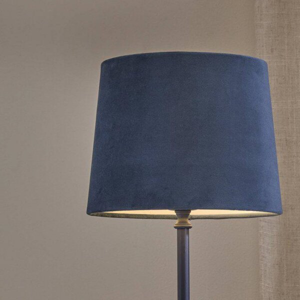 PR Home Stolová lampa Tove, modrá, výška 56 cm, kov/textil, Modrá, Obývacia izba / jedáleň, kov, Stojacie svietidlo