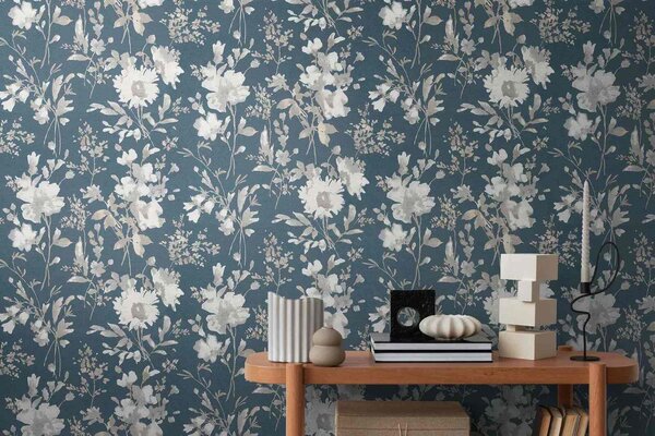 A.S. Création | Vliesová tapeta na stenu COSMO Living 79061-5 | 0,53 x 10,05 m | vining ivy, metalická, krémová, béžová
