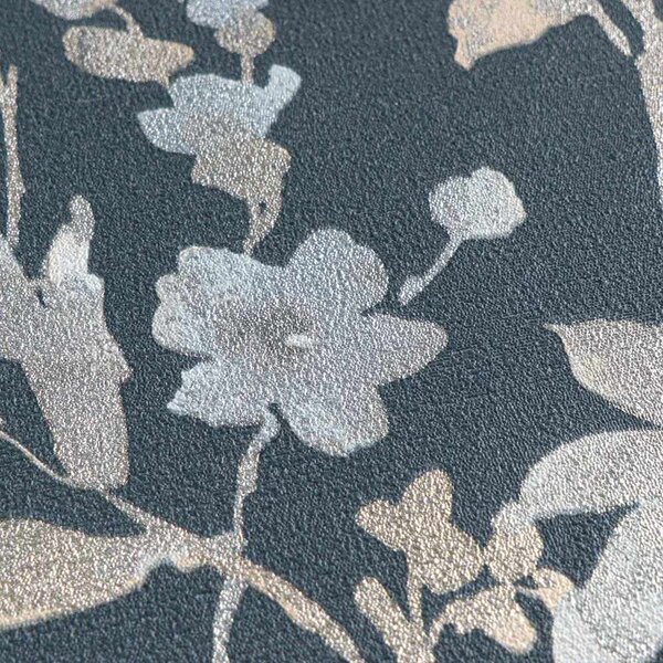 A.S. Création | Vliesová tapeta na stenu COSMO Living 79061-5 | 0,53 x 10,05 m | vining ivy, metalická, krémová, béžová