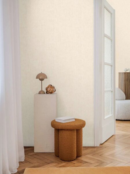 A.S. Création | Vliesová tapeta na stenu COSMO Living 79109-6 | 0,53 x 10,05 m | krémová, metalická