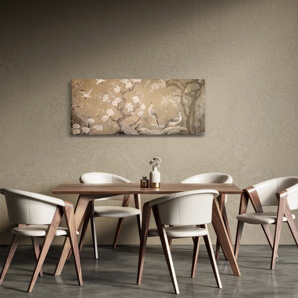 Obraz - Kreslená japonská krajina (120x50 cm)