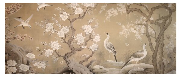 Obraz - Kreslená japonská krajina (120x50 cm)