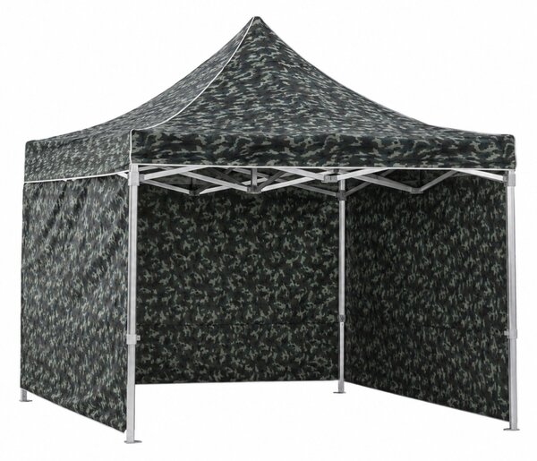 JAKS Nožnicový stan PREMIUM QUALITY army 3 m x 3 m