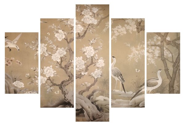 Obraz - Kreslená japonská krajina (150x105 cm)