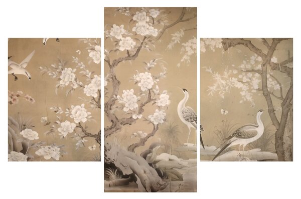 Obraz - Kreslená japonská krajina (90x60 cm)