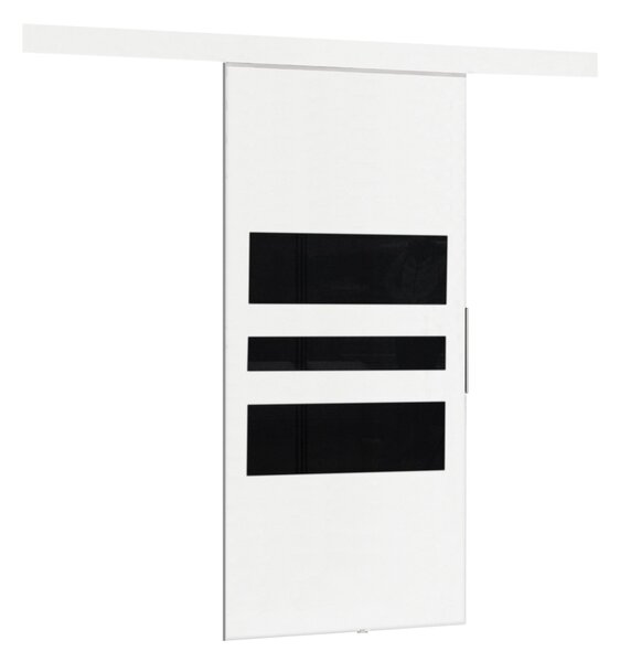 Mirjan24 Posuvné dvere Mereno I 100, Farba:: Biela / Grafit + čierny lacobel 5903211098710