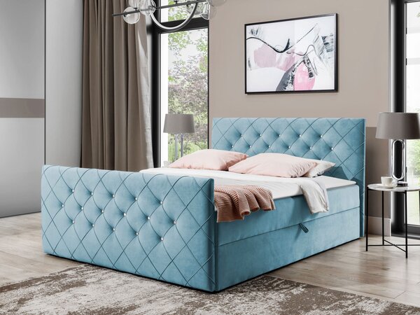 Mirjan24 Kontinentálna posteľ Dotan, Rozmer postele: 120x200, Dostupné poťahy: Amor Velvet 4313 5903211095719