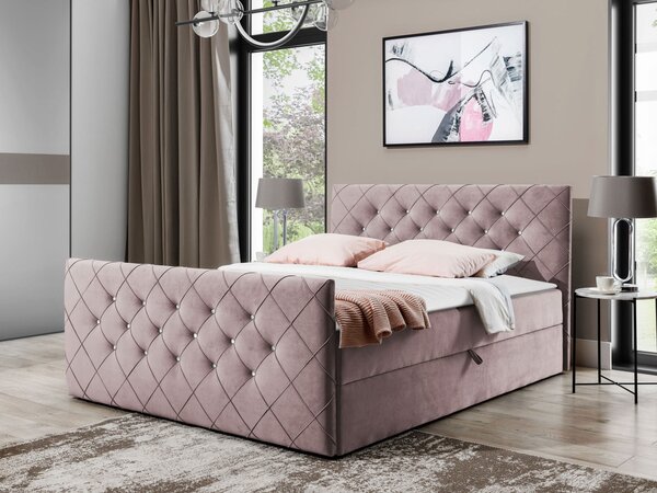 Mirjan24 Kontinentálna posteľ Dotan, Rozmer postele: 120x200, Dostupné poťahy: Amor Velvet 4313 5903211095719
