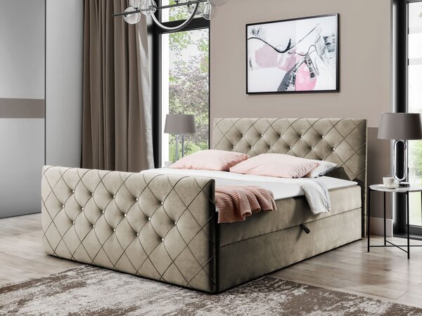 Mirjan24 Kontinentálna posteľ Dotan, Rozmer postele: 120x200, Dostupné poťahy: Amor Velvet 4313 5903211095719