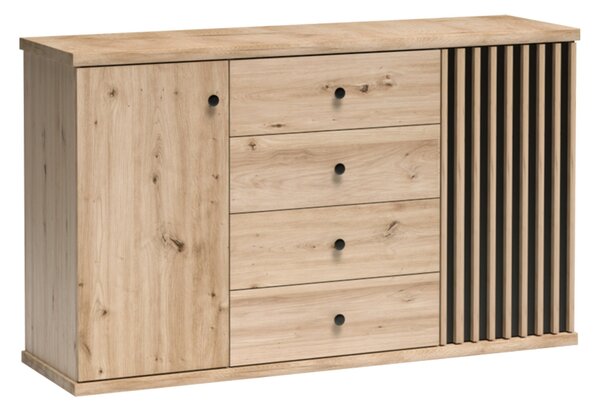 Mirjan24 Komoda Sigeren SG04, Farby:: dub artisan / dub artisan + čierna 5903211090530
