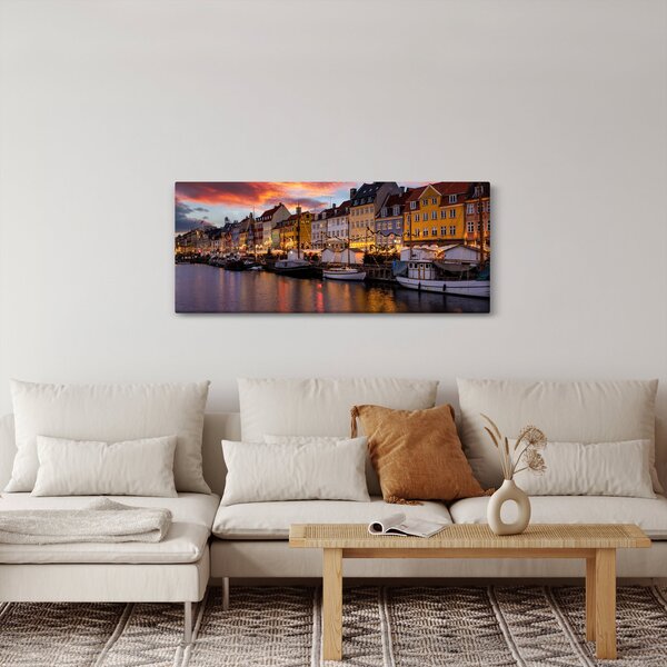 Obraz - Nyhavn, Kodaň (120x50 cm)