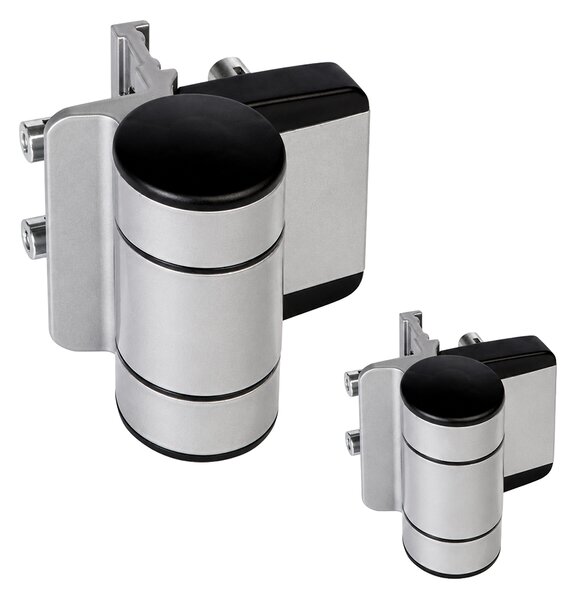 LOCINOX ® Dvojložiskový záves 180°, nastaviteľný 2D, Silver