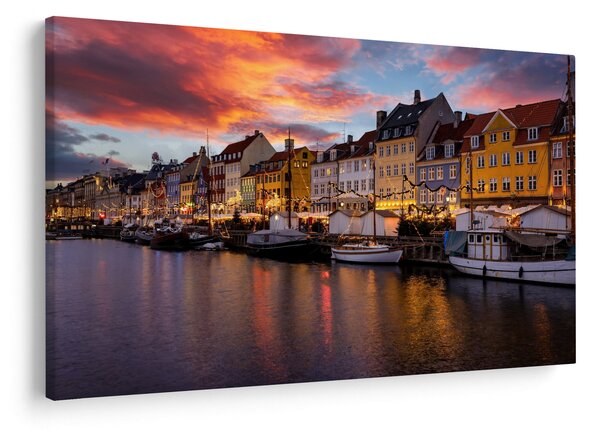 Obraz - Nyhavn, Kodaň (90x60 cm)