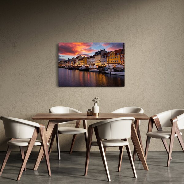 Obraz - Nyhavn, Kodaň (90x60 cm)