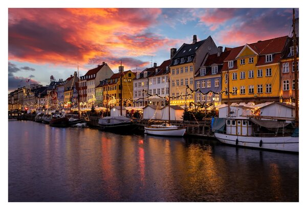Obraz - Nyhavn, Kodaň (90x60 cm)