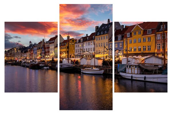 Obraz - Nyhavn, Kodaň (90x60 cm)