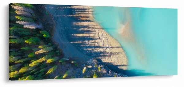 Obraz - Pohľad na jazero (120x50 cm)