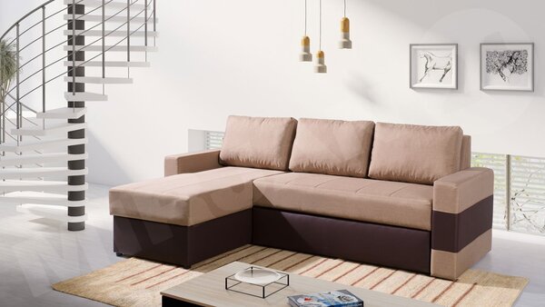 Mirjan24 Rohová sedacia súprava Deco, Dostupné poťahy: Soft 066 + Lux 02, Strana: pravá 5902928045901