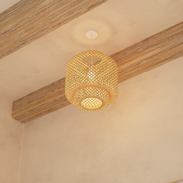 Atmosphera - Luster na lanku LIBY 1xE27/40W/230V bambus