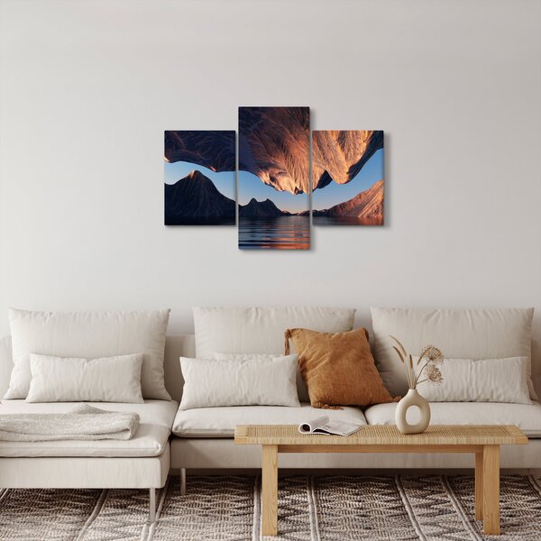 Obraz - 3D útesy (90x60 cm)
