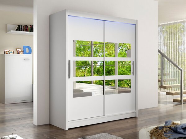Mirjan24 Skriňa Presto VII, Farby: kašmír, Osvetlenie: osvetlenie LED RGB - farebné 5903211404993