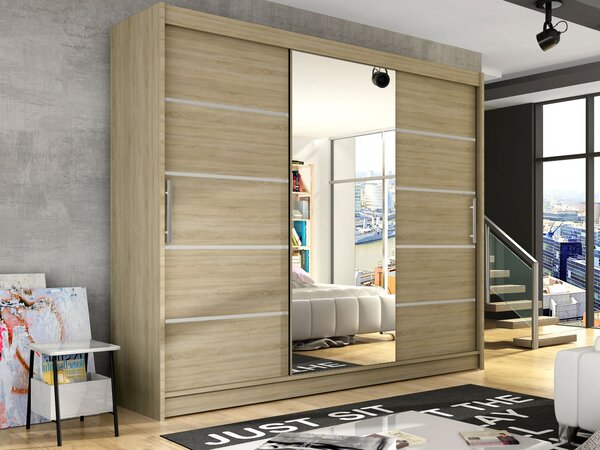 Mirjan24 Skriňa Dasto VI, Farby: čierna, Osvetlenie: bez osvetlenia 5903211233111