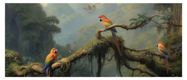 Obraz - Tropický les (120x50 cm)