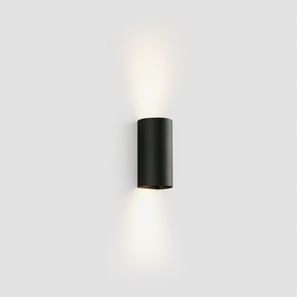 FARO 40539 - Nástenné svietidlo SOLE 2xGU10/8W/230V čierna zaokrúhlený