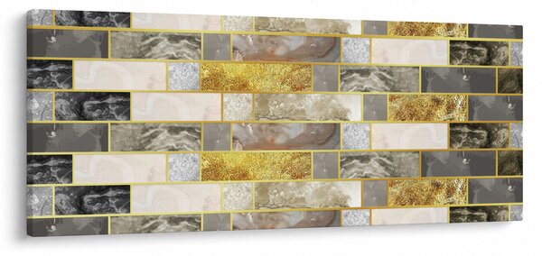 Obraz - Dekor s textúrami (120x50 cm)