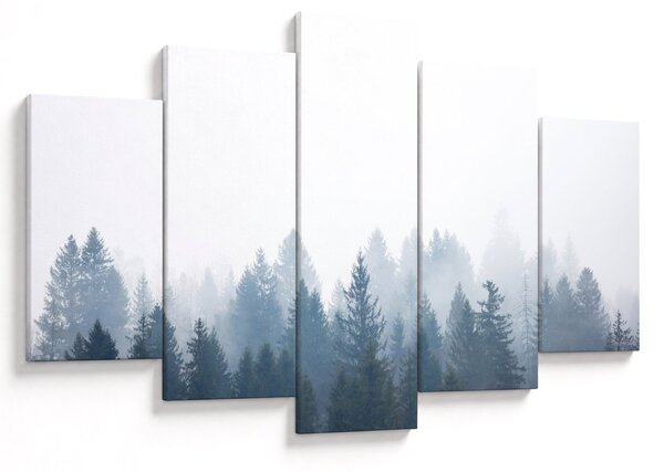Obraz - Zahmlený les (150x105 cm)