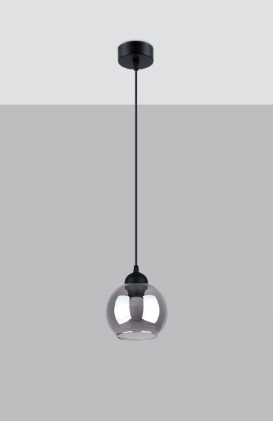 Sollux SL.1141 - Luster na lanku ALINO 1xE27/60W/230V čierna