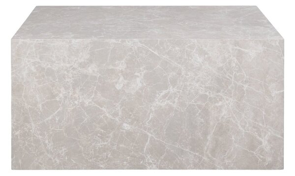 Béžový konferenčný stolík v dekore mramoru 60x80 cm Prague – House Nordic