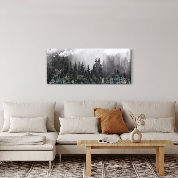 Obraz - Les s ilustrovanými prvkami (120x50 cm)