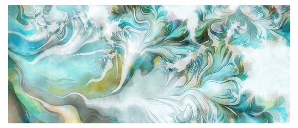 Obraz - Maľba abstraktných vzorov (120x50 cm)
