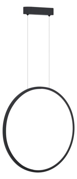 LED závesný luster na lanku SATURNO LED/28W/230V pr. 50 cm IP44 čierna