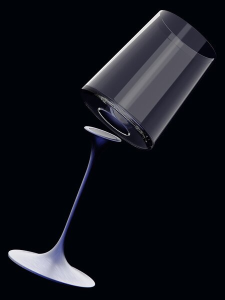 Sada 2 pohárov na červené víno + 2 stopiek Trebonn SplitGlass Barva: Modrá