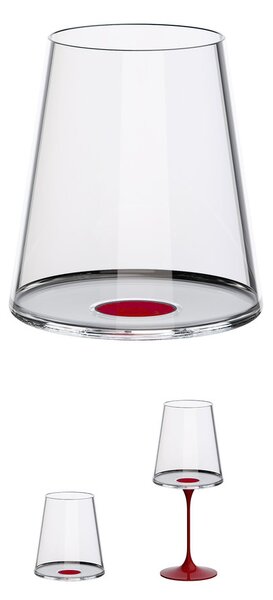 Poháre na červené víno Trebonn SplitGlass, 2 ks Barva: Červená