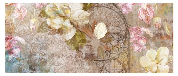Obraz - Kvetinový ornament (120x50 cm)