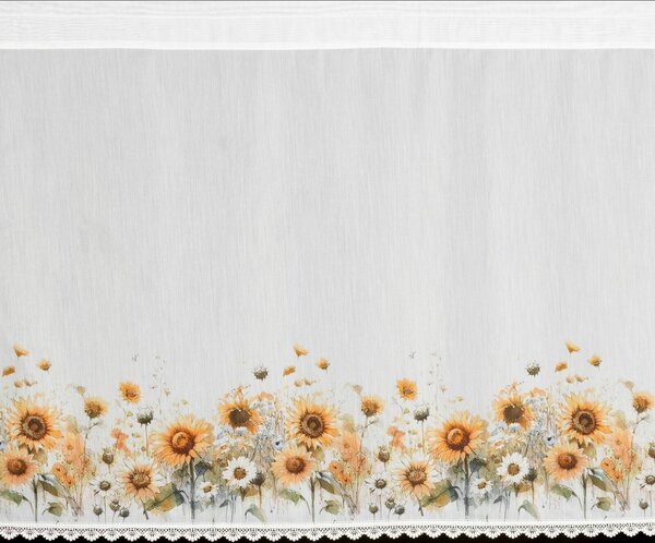 KRÁTKA ZÁCLONA NA PÁSKE SUNFLOWER 150X70 CM KVETY