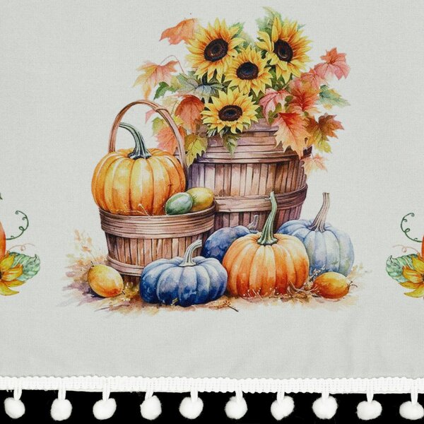 KRÁTKA ZÁCLONA NA PÁSKE AUTUMN 150X40 CM VZOROVANÁ