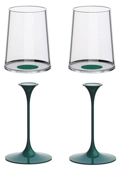Sada 2 pohárov na biele víno + 2 stopiek Trebonn SplitGlass, 2 ks Barva: Červená