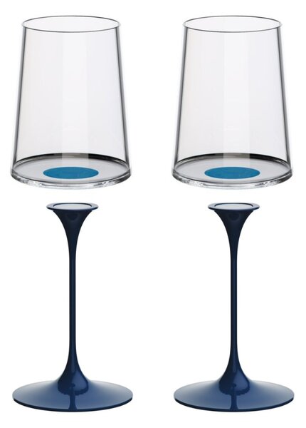 Sada 2 pohárov na biele víno + 2 stopiek Trebonn SplitGlass, 2 ks Barva: Červená