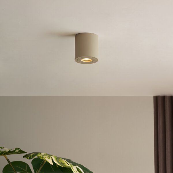 Moderné stropné bodové svietidlo Taupe GU10 50mm IP44 - Capa
