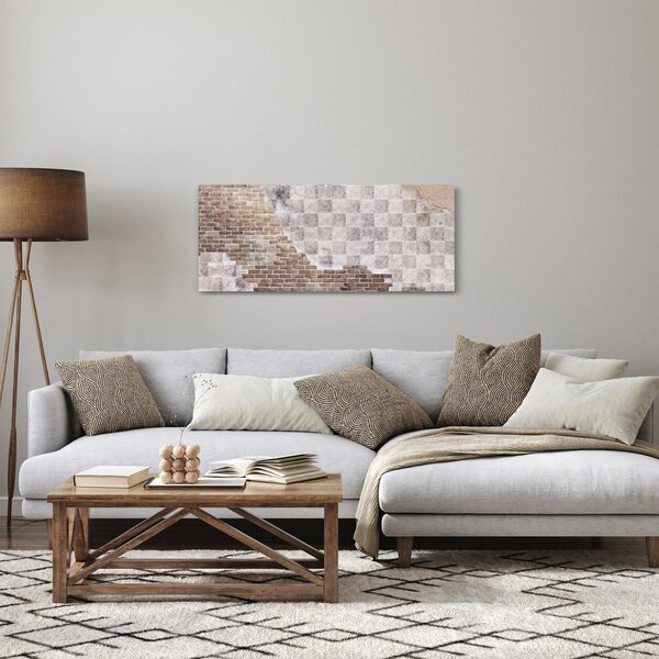 Obraz - Tehlový múr (120x50 cm)