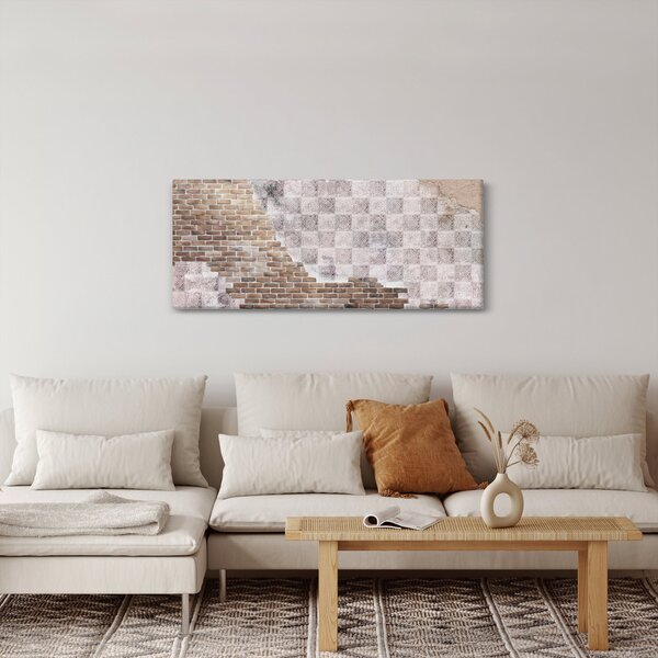 Obraz - Tehlový múr (120x50 cm)