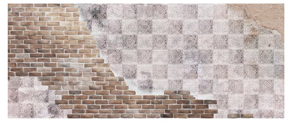Obraz - Tehlový múr (120x50 cm)